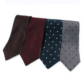 [MAESIO] KSK2576 100% Silk Dot Necktie 8.5cm 4Color _ Men's Ties Formal Business, Ties for Men, Prom Wedding Party, All Made in Korea